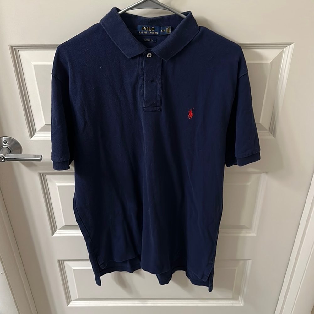 Men’s Ralph Lauren Navy Blue 100% Cotton Polo Large